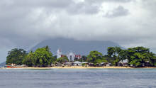 Bunaken Village, Manado Tua in the background