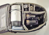 Enough space for the whole equipment in the Lowepro Nature backpack AW